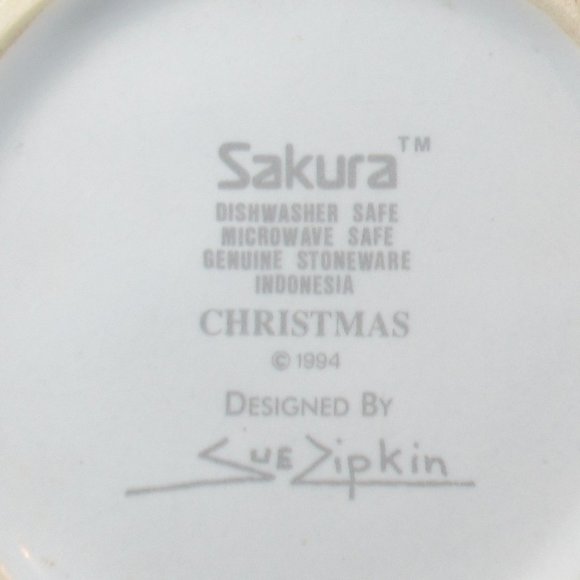 Vintage Sakura Sue Zipkin 1994 elf mug Christmas elf scenes - Picture 10 of 13